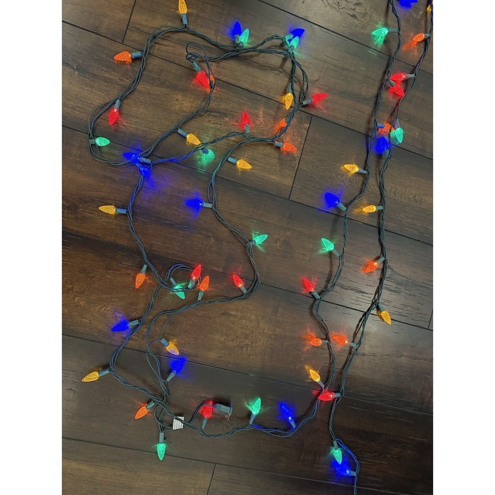 50' Strand Of LED C9 Multi-Color Christmas Lights Red Orange Red Blue Yell Green